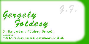 gergely foldesy business card